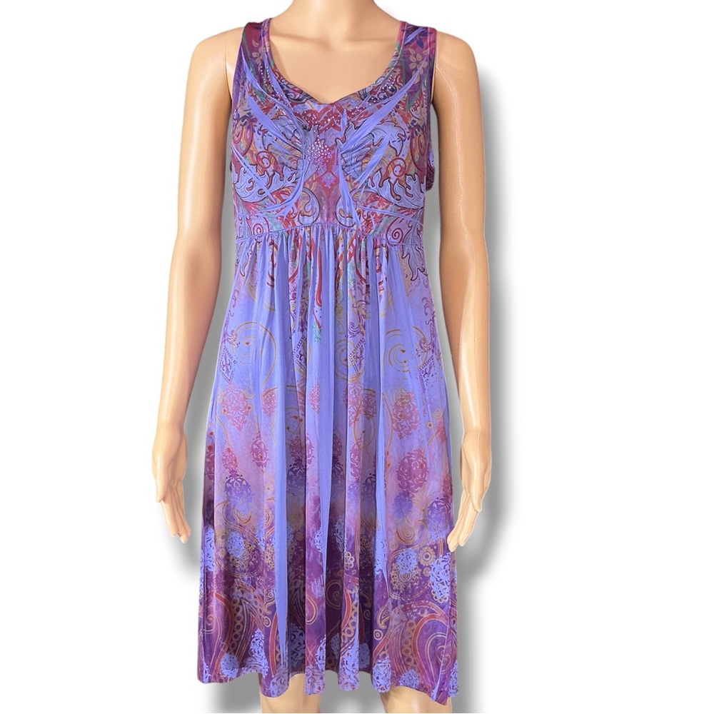 Apt. 9 Multicolor Paisley and Swirl Sleeveless Top — Purple Accents